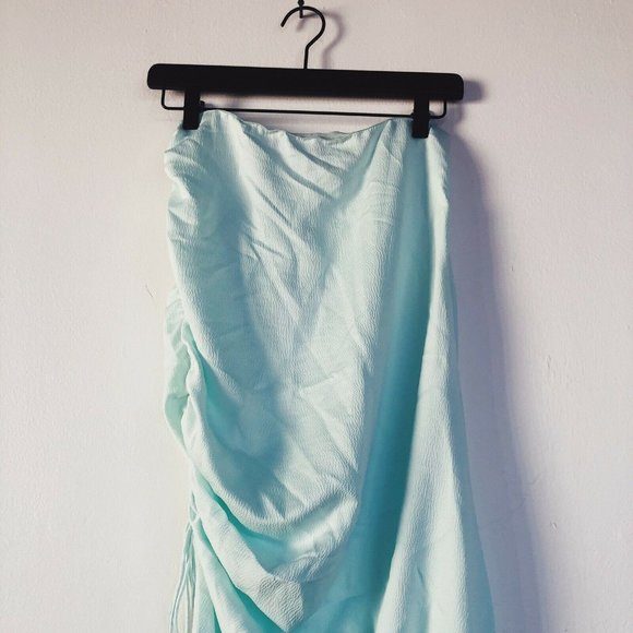 L’Academie The Marion Midi Skirt Mint Green Side M - Picture 6 of 7